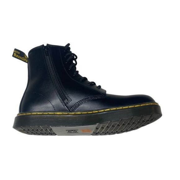 Dr. Martens Air Wair CombatBoots Bouncing Soles Zipper Black Womens 7 New - Picture 7 of 12